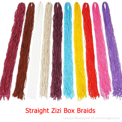 private label Long thin Zizi ombre Box Braids  28inch Micro Knot Zizi Braids Curly zizi box Crochet Hair Extensions Crochet
